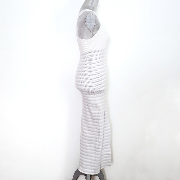Opening Ceremony White Striped Knit Maxi Dress - Picture 4 of 6